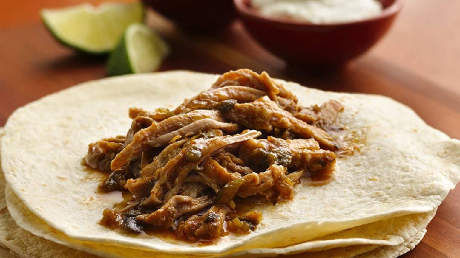 Slow Cooker Pulled Pork Burritos